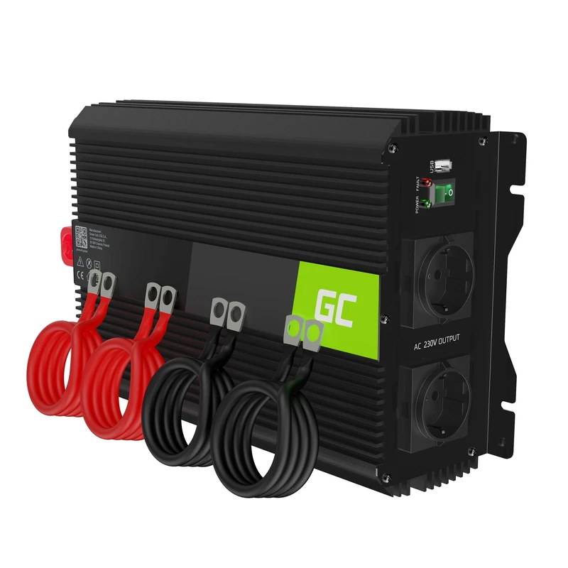 Green Cell KFZ Spannungswandler Power Inverter PRO 12V 230V 2000W/4000W mit USB