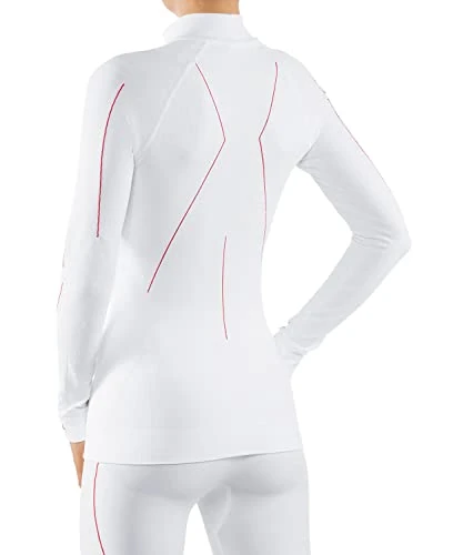 FALKE Women's Maximum Warm Base Layer Top, Breathable, White (White 2008), S (1 Piece)