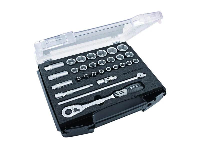 Matador Socket Set | 1/2 Inch Ratchet Box | Includes Spark Plug Wrench & Wheel Brace | i Boxx 72 System | SmartyBOX S4 | Matador Tool No. 81454114