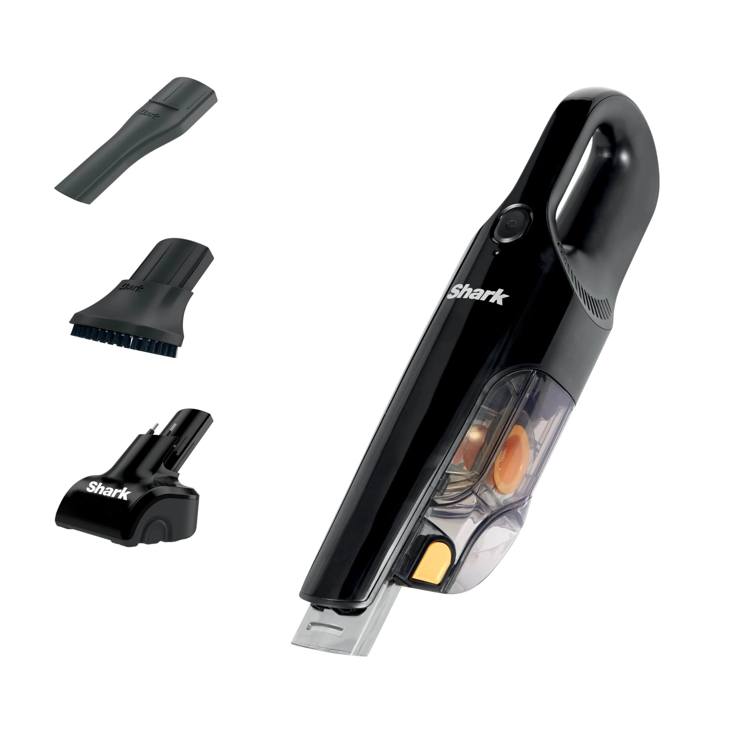 Shark Handheld Cordless Vacuum Cleaner with Pet Tool, Crevice Tool & Dusting Brush, 80 W, 0.45 liters, 10 Minute Run-Time, Washable Filter, Black & Yellow, CH950UKT