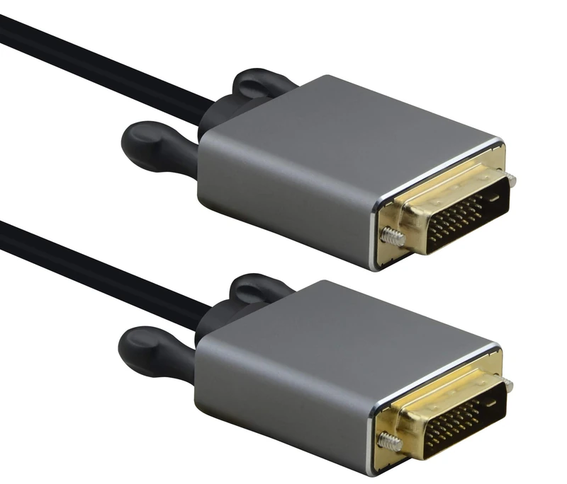 Helos Connection Cable DVI Male/Male Premium 4K 5.0 m Black