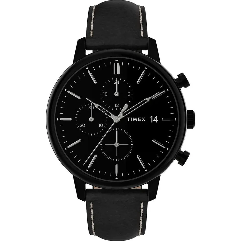 Timex Men's Chronograph Watch with a Leather Strap Chicago