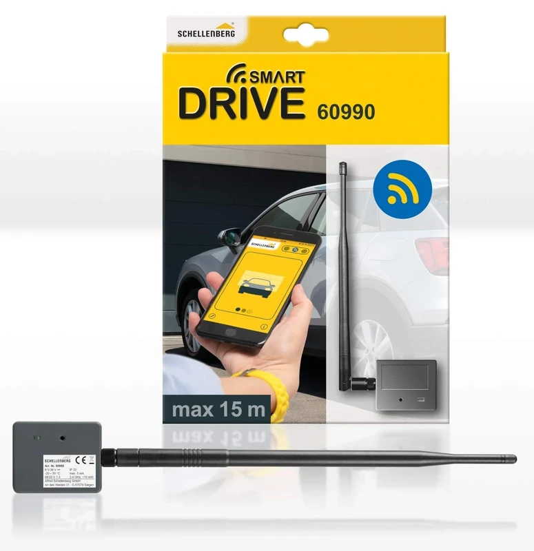 Schellenberg 60990 Garage Door Remote Control, Universal Smarphone Garage Door Opener with LED