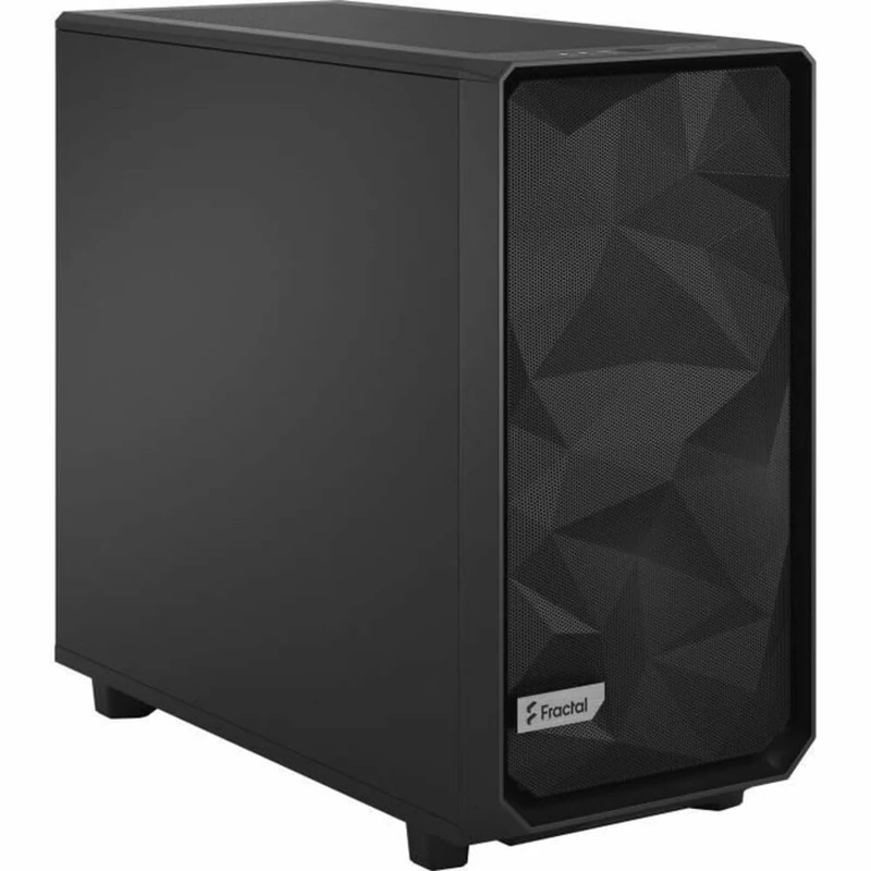 Fractal Design Meshify 2 (Black Solid) Gaming Case, E-ATX, Angular Mesh Front, 3 Fans, Fan Hub, Detachable Front Filter, USB-C