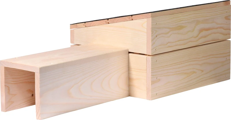 Hedgehog House Kit with Extra Long Entrance and Bitumen Roof, 74.5 x 29 x 24 cm