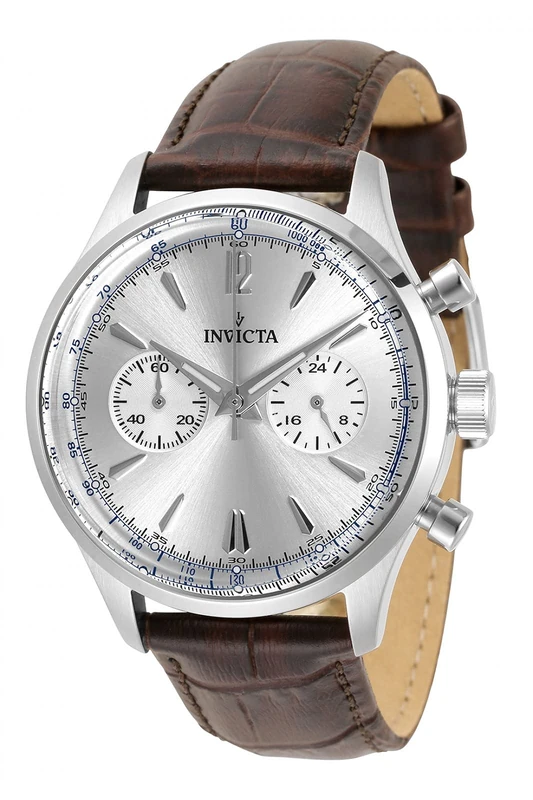 Invicta Vintage 35113 Men's Watch - Waterproof - Analogue - Quartz Movement - stainless steel with silver dial - 40mm