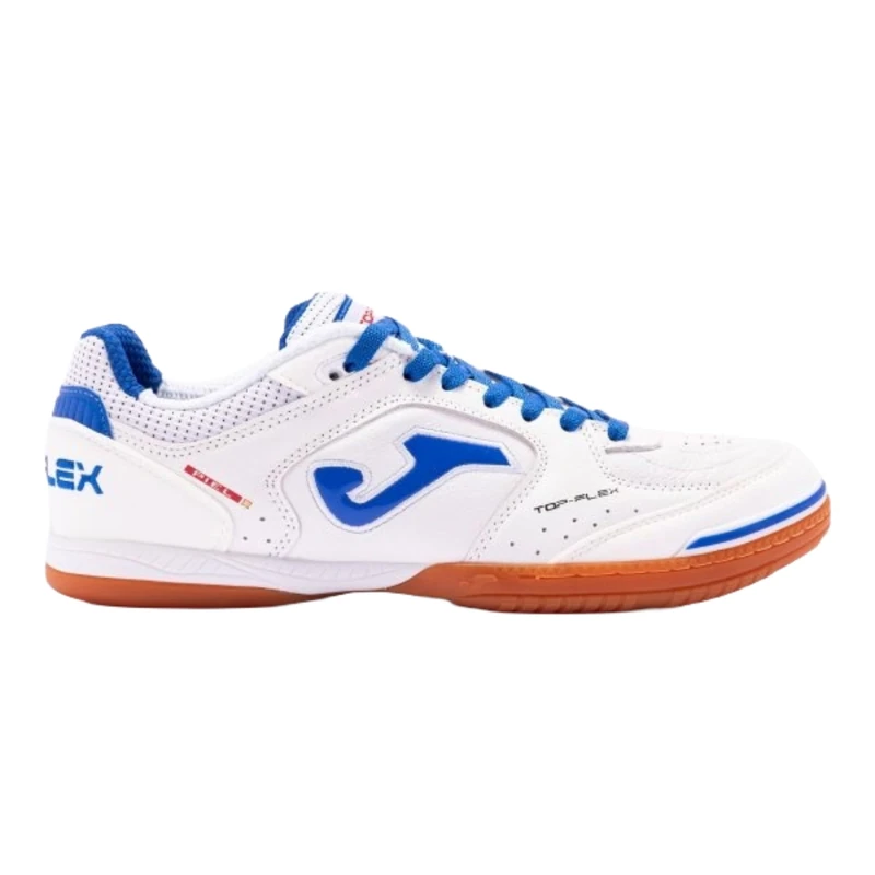 Joma Futsal Shoes, 36-46 Top Flex with Reinforced Toe - Flexible and Maximum Stability - Black, White, 5.5 UK