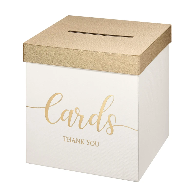 Lillian Rose MB750 Ivory Wedding Card Money and Gift Box, Polyester