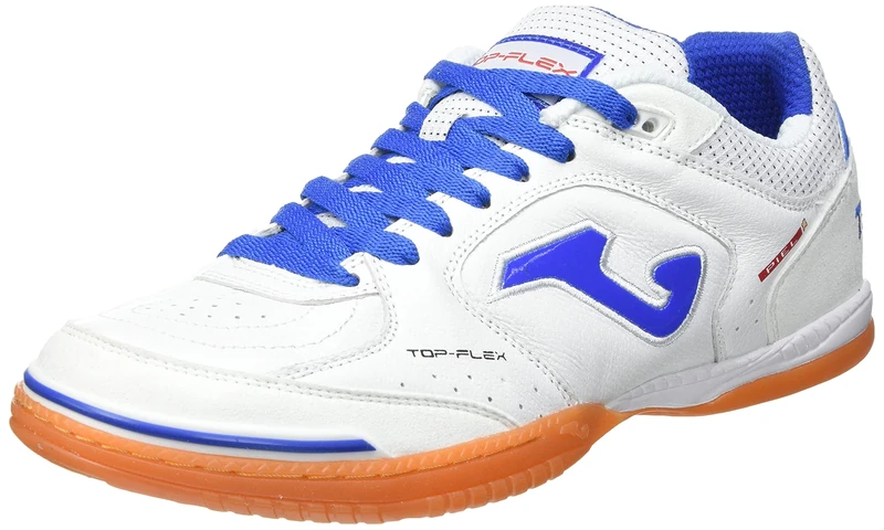 Joma Futsal Shoes, 36-46 Top Flex with Reinforced Toe - Flexible and Maximum Stability - Black, White, 6.5 UK - Image 1