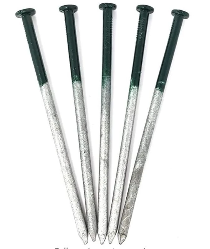 G&B Garden 50 Pack Half Green nails for artificial grass, artificial grass pins, fake grass pegs, artificial grass nails, artificial turf nails, pegs for artificial grass, artificial grass pegs