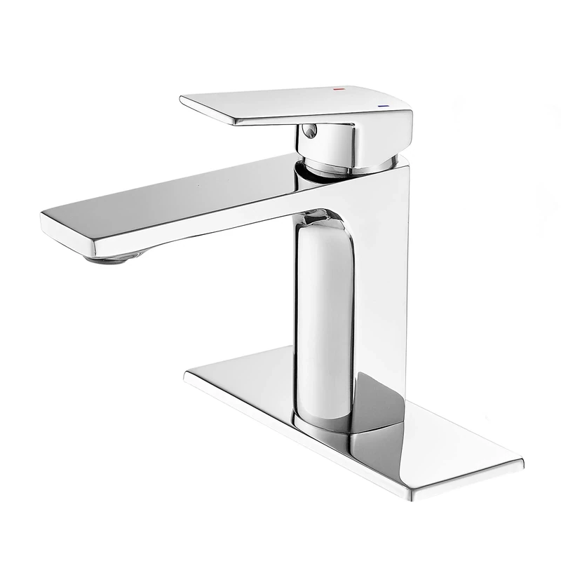 Chrome Bathroom Faucet Single Hole Modern Vanity Sink Faucet Single Handle Deck Mount Lavatory Faucet (Chrome)