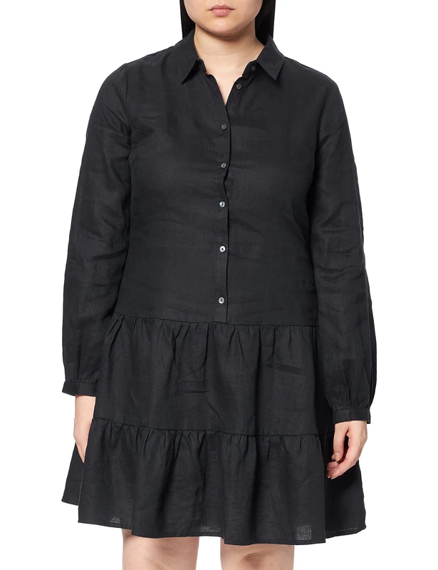 APART Fashion Women's Dress with Flounces, Black, 8-20