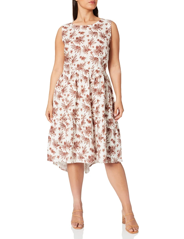 APART Fashion Women's Kleid mit Allover Druck Dress, Multi-Coloured, 8-20