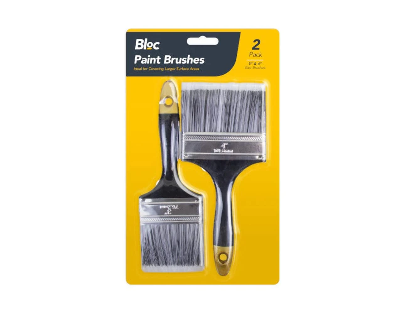 2 Large Paint Brush Set 3 inch 4 inch Brushes