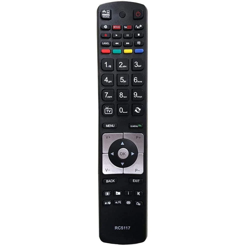 FYCJI New Remote Control Replacement Hitachi RC5117 for Hitachi TV Remote with YouTube Netflix Fit Buttons- No Setup Required