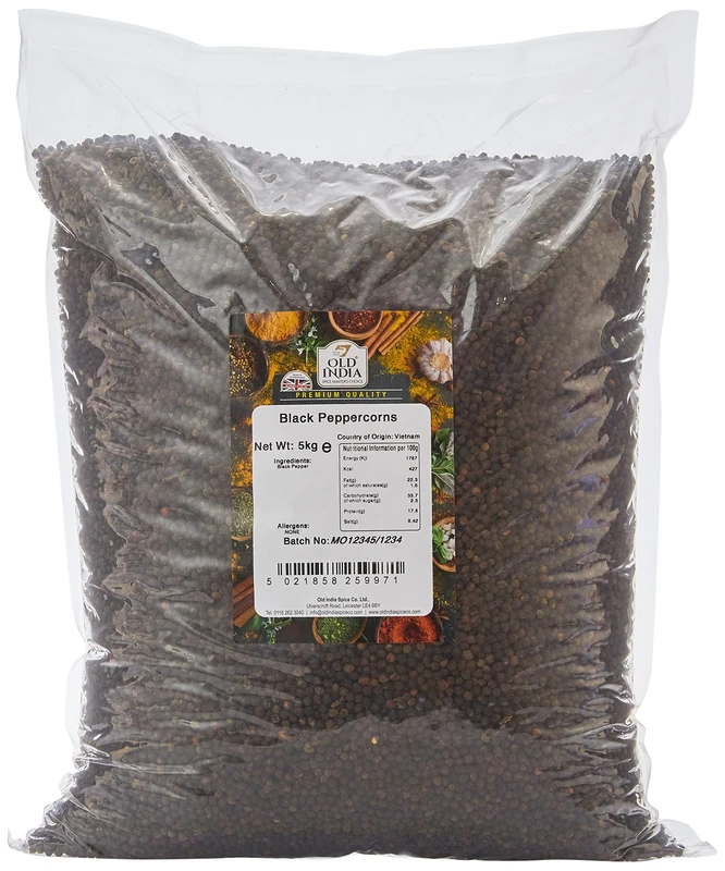 Old India Black Peppercorns 5kg