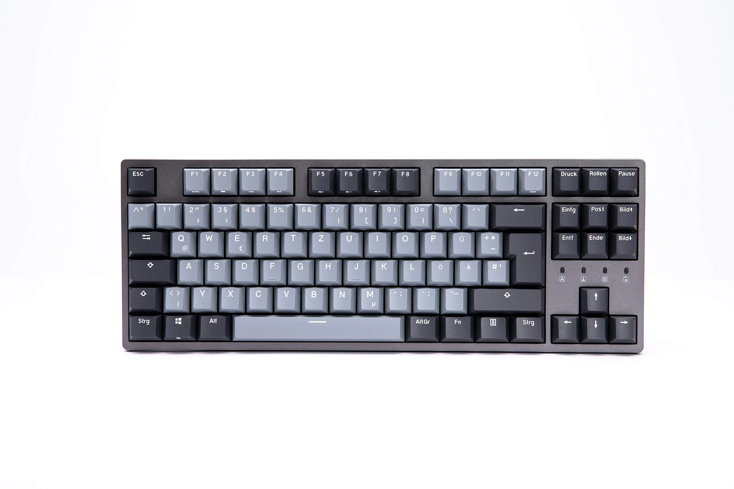 DURGOD Taurus K320 TKL Mechanical Gaming Keyboard - 88 Keys - Double Shot PBT - USB Type C - ISO UK (Space Grey, Cherry Mx Speed Silver)