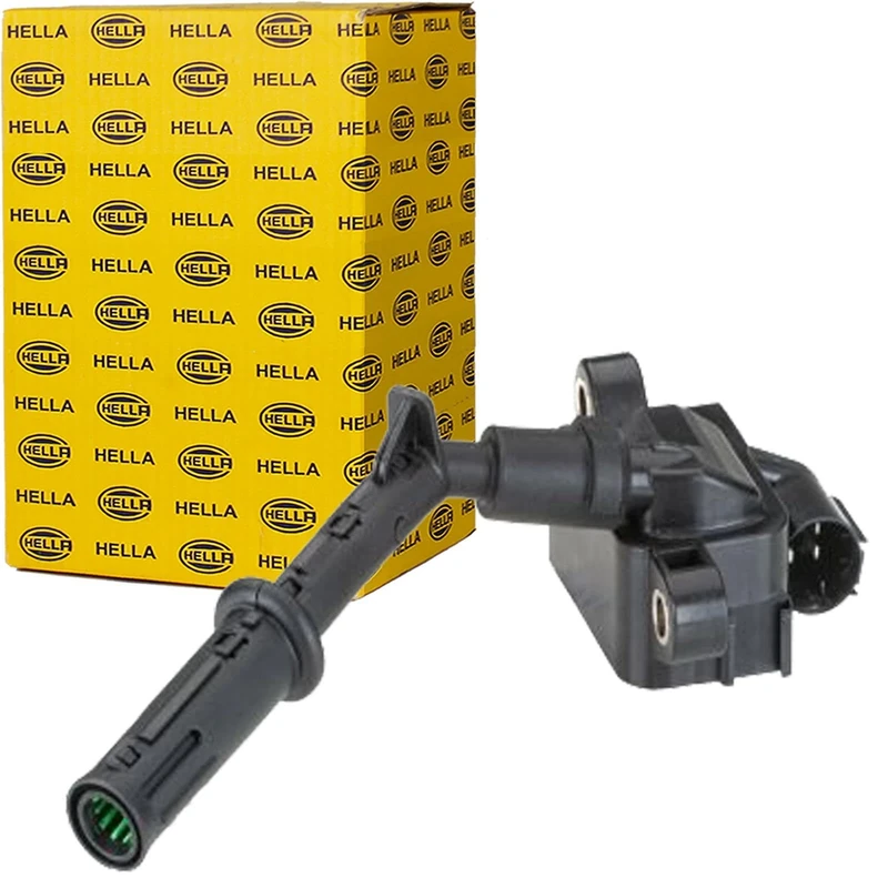 HELLA 5DA 358 057-911 Ignition Coil - 12V - 1/4-pin connector - Flush-Fitting Pencil Ignition Coils - Bolted