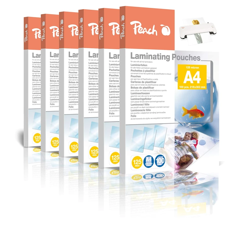 Peach PP525-02P Laminating Pouches A4 125 microns Pack of 600