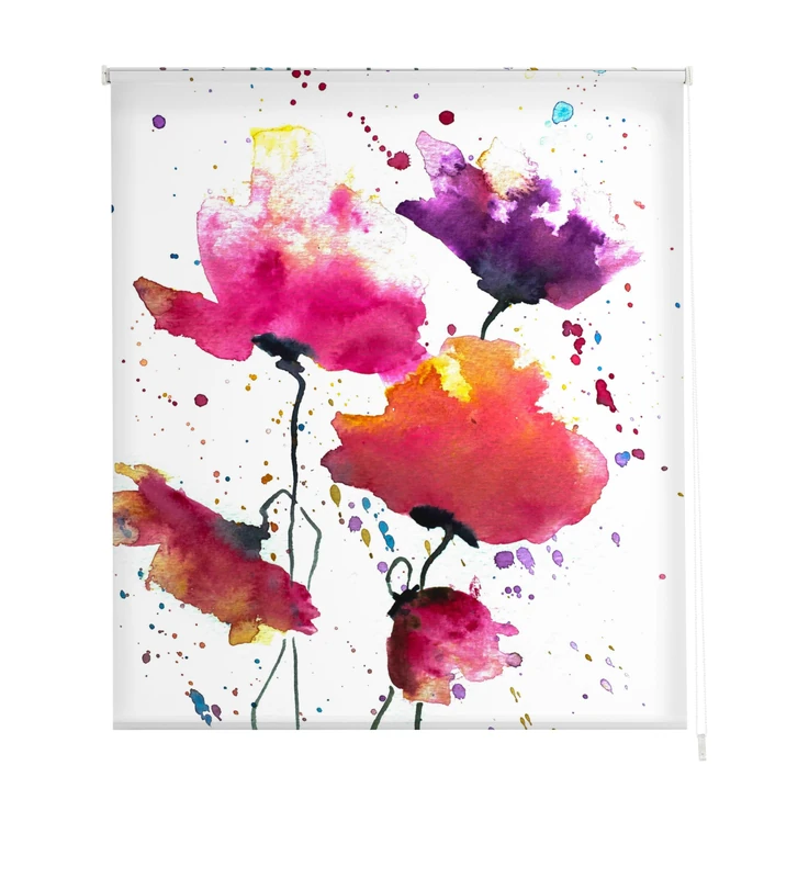 Estoralis Translucent Digital Roller Blind, Polyester, Multicoloured, 130 x 175 cm