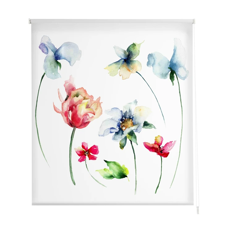 Estoralis Flowers and Plants | Modern Design Roller Blind | Translucent Digital Print | Model F-3139 | 130 x 180 cm (W x H) Fabric Size 127 x 175 cm | Blinds for Windows and Doors