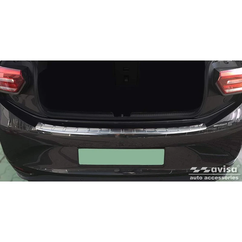Avisa Stainless Steel Rear bumper protector compatible with Volkswagen ID.3 2020-2023 & FL 2023- 'Ribs'