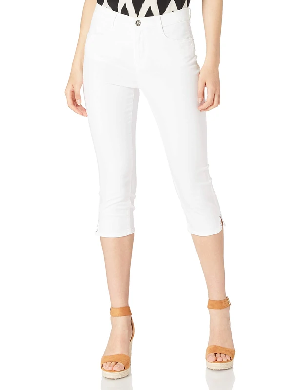 BRAX Women's Style Mary C Summer Capri Pants, White, 12