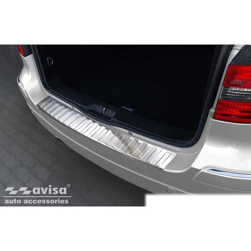 Avisa Stainless Steel Rear bumper protector compatible with Mercedes B-Class W245 2005-2008 'Ribs'