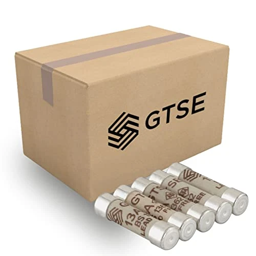 GTSE Electrical Fuses, Household Domestic Mains Plug Ceramic Fuses, 240V, BS 1362 Compliant