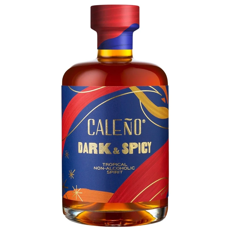 Caleño Dark & Spicy Tropical Alcohol Free Rum 500ml | Created Using Pineapple, Coconut, Ginger & Vanilla | Non Alcoholic Tropical Rum Alternative | Sugar Free, Gluten Free & Vegan Friendly