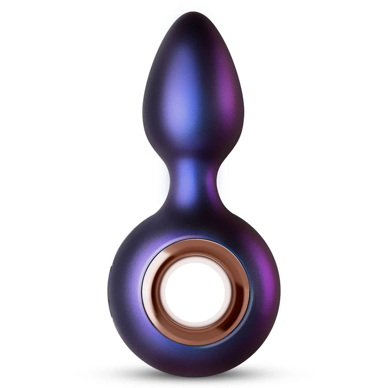 Hueman Deep Space Vibrating Buttplug Buttplug for Man and Woman – Perfect for Lovers of Anal Stimuation – Quiet Vibrating Anal Toy Insertable Length 283 Inch 650 cm, Purple, 1 Count