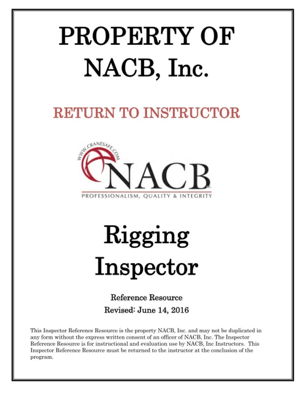 NACB Rigging Inspector Reference Resource