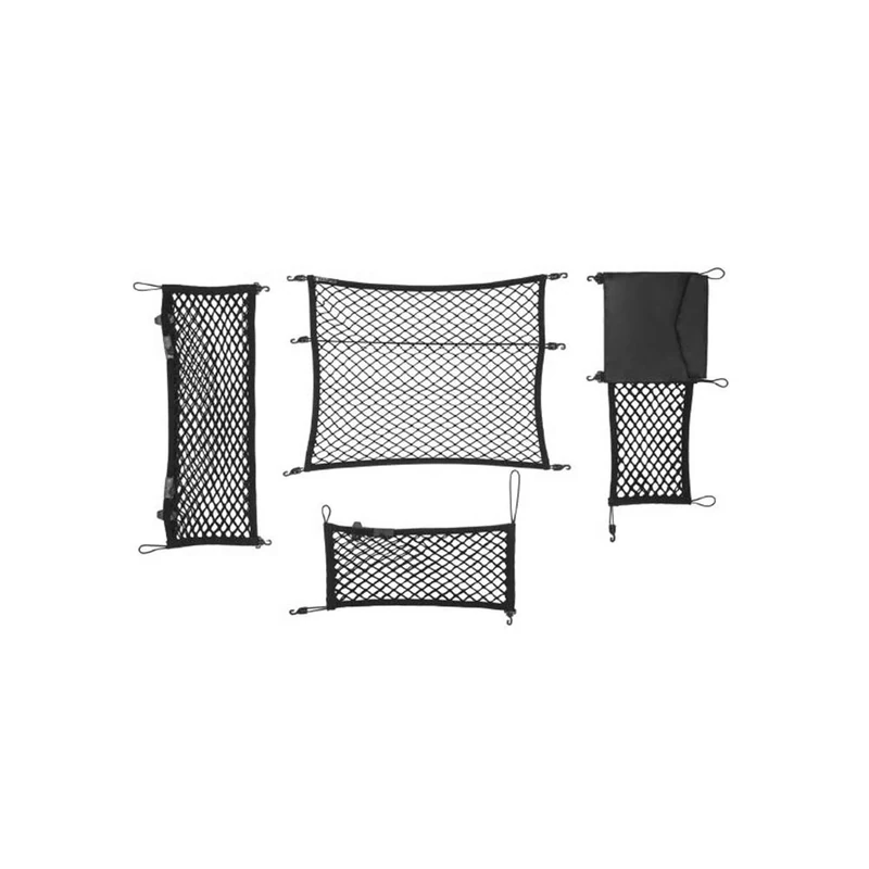 Skoda 5E7065110 Luggage Net, 4 Pieces, Black