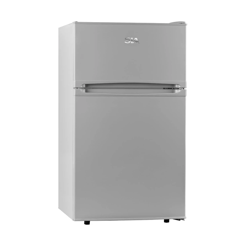 SIA AMZUFF01SS 88L Freestanding Under Counter Fridge Freezer, 2 Door, 4* Freezer Rating, E Rated, Silver Grey, 2 Year Parts & Labour Guarantee