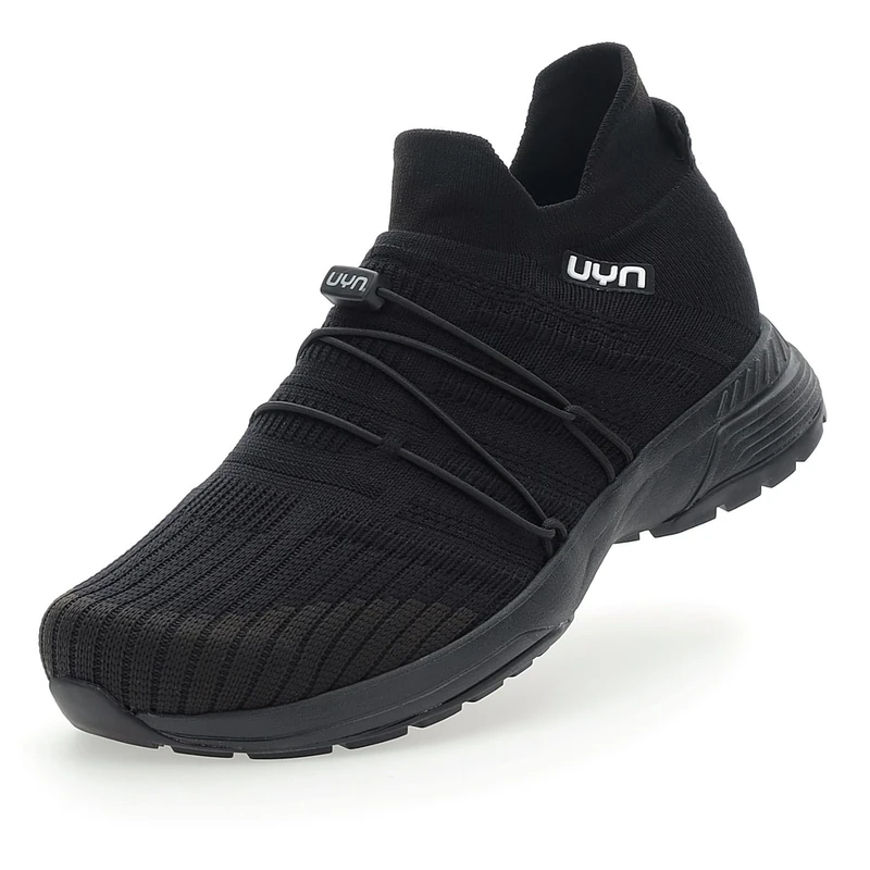 UYN Y100027 Free Flow Tune Black Sole Sole Sneaker Male Black/Carbon UK 12 - Image 1