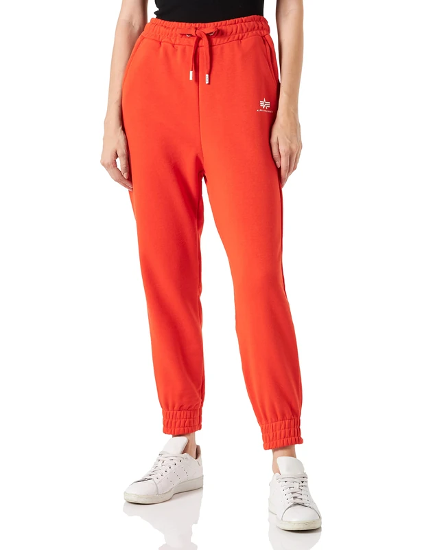 ALPHA INDUSTRIES Women's Basic Jogger SL Wmn Suit Trousers, Red, S