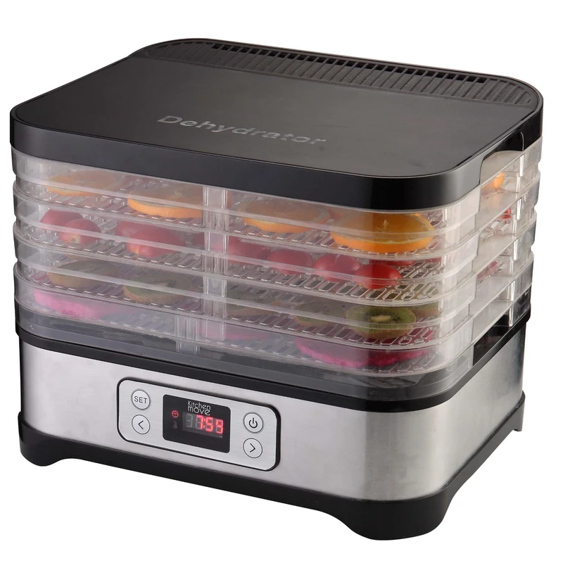 KITCHEN MOVE MANHATTAN 70° Adjustable Temperature Food Dehydrator with Timer 72H 250W Digital Display