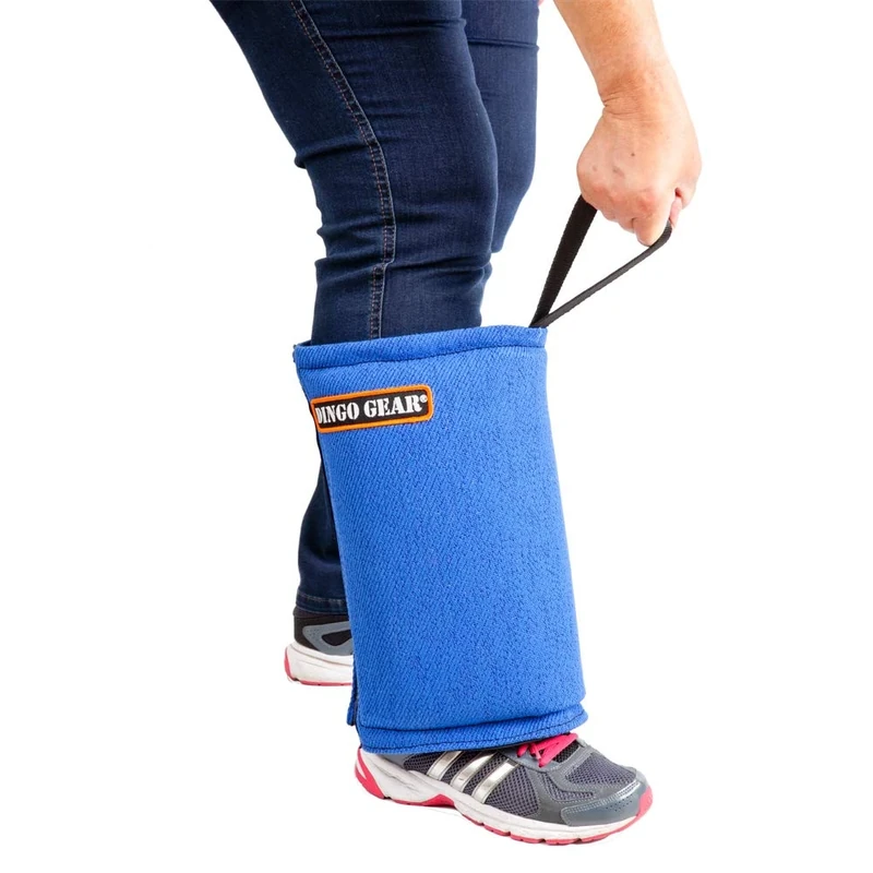 DINGO GEAR Short Bite Leg Sleeve with a Handle for Dog Bite Training, Puppy Training, Obedience, K9, Soft Nylcot, Handmade, Blue S01981