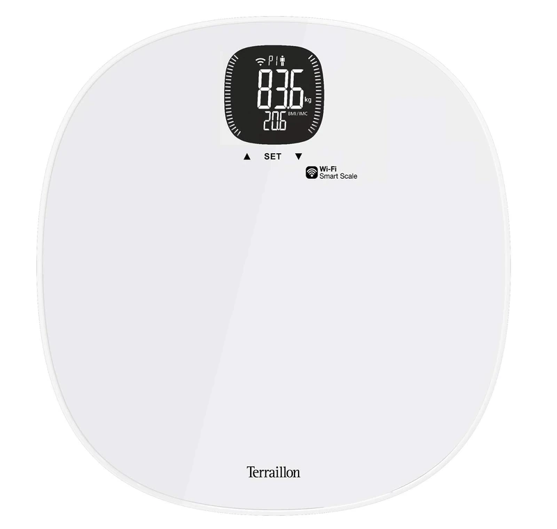 TERRAILLON Wi-Fi Smart Scale - Weight and BMI Calculation, 4 Sensors - MyHealth Mobile App - Up to 8 Users - Master Form Model - Image 1