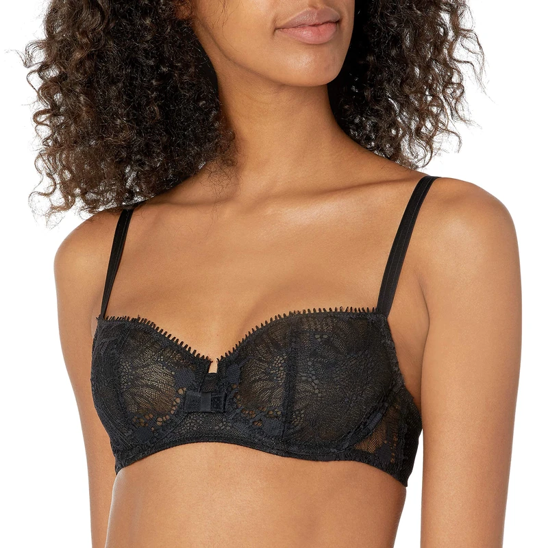 Chantelle Women's Day to Night Lace Unlined Demi Bra, Black, 34B - Image 1