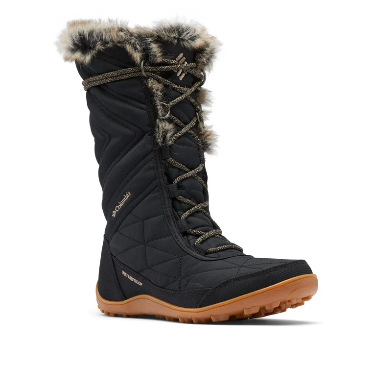 Columbia MINX MID III Waterproof Women's Snow Boots, Black x Khaki II, 6.5 UK