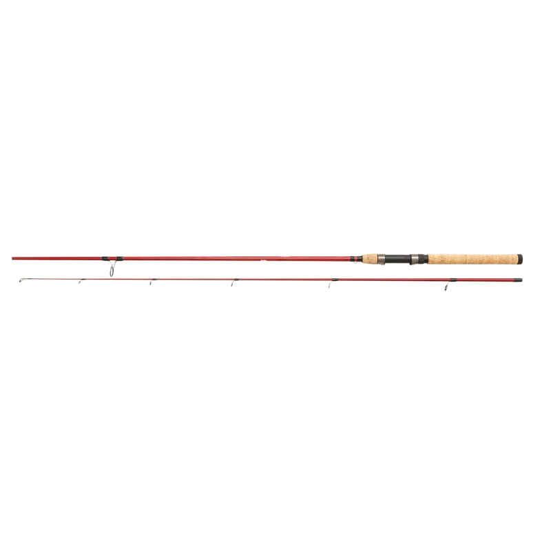 Berkley Cherrywood Spinning Rod, Lightweight with Cork Handle - Saltwater and Freshwater Spin Fishing Rod, Spinning Rods, Predator Fishing, Unisex, Red, 2.4m | 7-28g