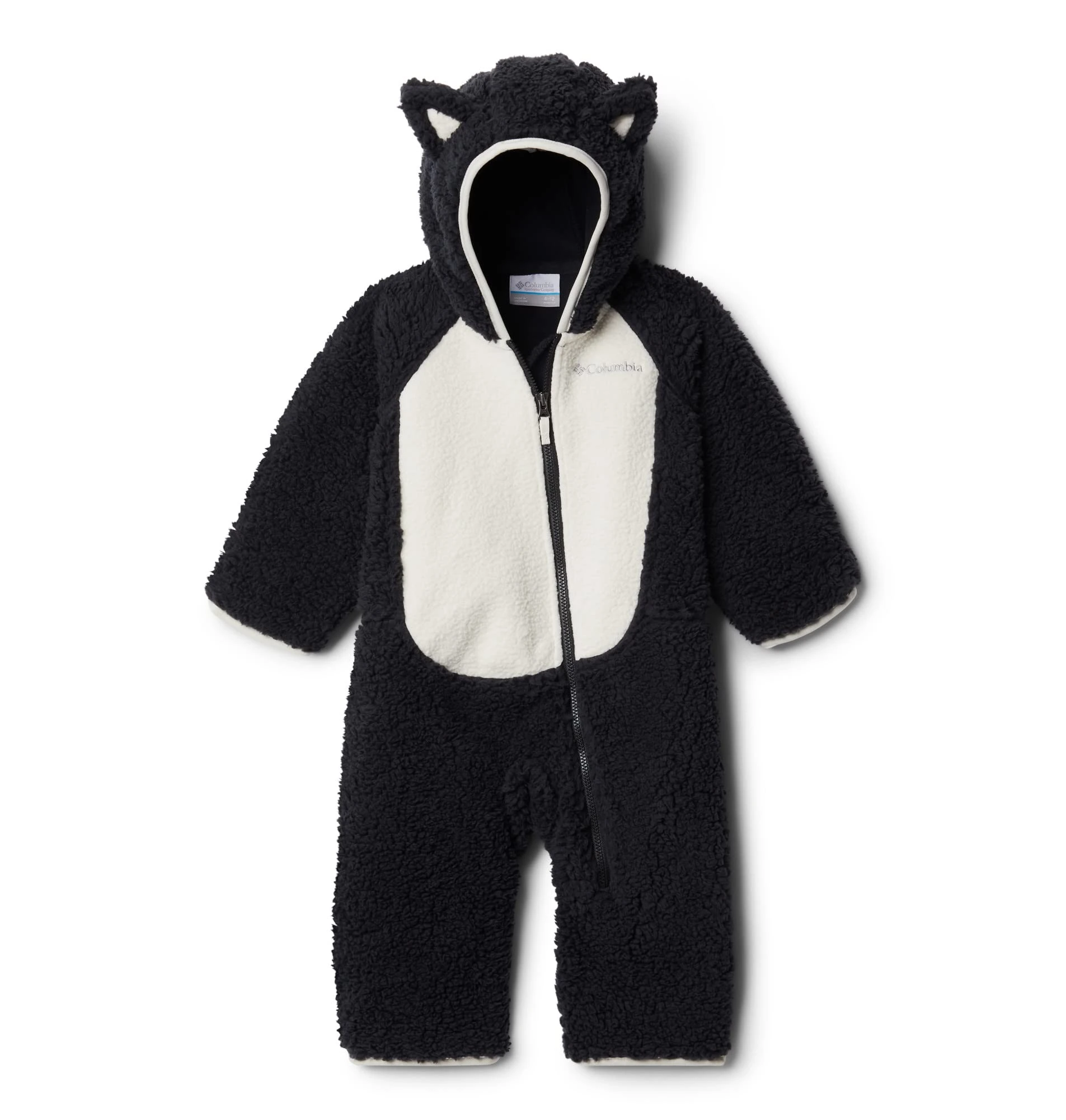 Columbia Youth Infant Foxy Baby Sherpa Bunting, Fleece romper, Black/Chalk, 0/3