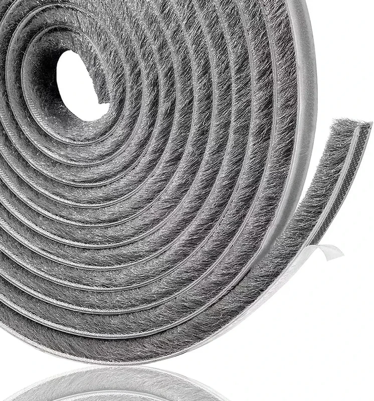Lamondre 10 Meters Draft excluder for Doors, Window Seal Strip, Adhesive Draught Stopper, Draught excluder for Door, Window, Wardrobe - High-Density Felt - 9mm(W) * 9mm(H) - Grey