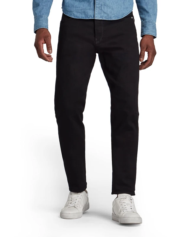 G-Star Men's Scutar 3D Tapered Jeans, Black (pitch black D17711-B479-A810), 35W / 36L