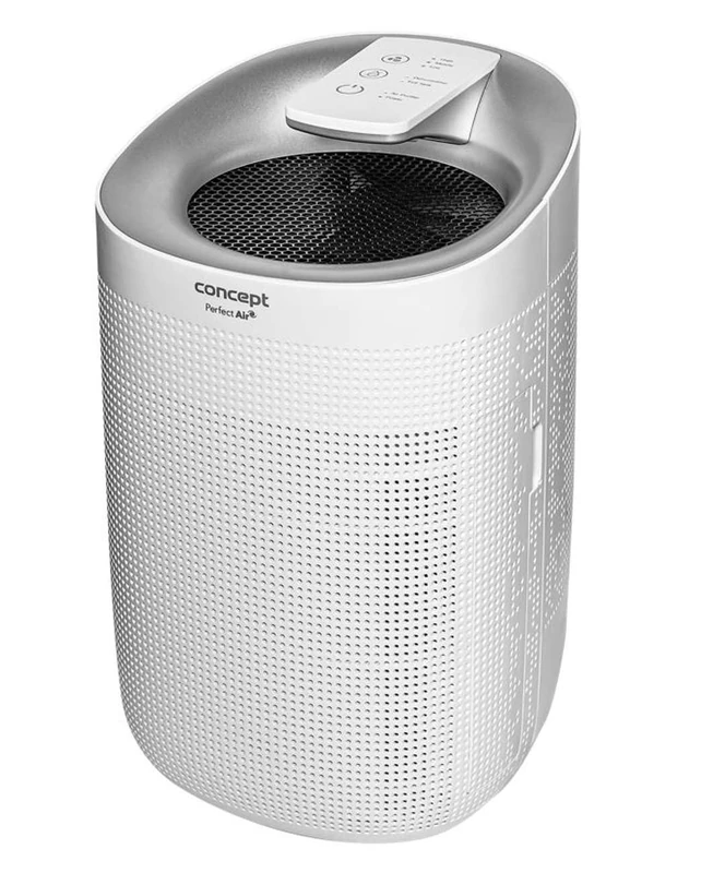 CONCEPT Hausgeräte OV1200 Perfect Air Dehumidifier with Purifier, Dehumidification Capacity 750 ml/day, Suitable for Room Area Up to 25 m², 3 x Filters, White
