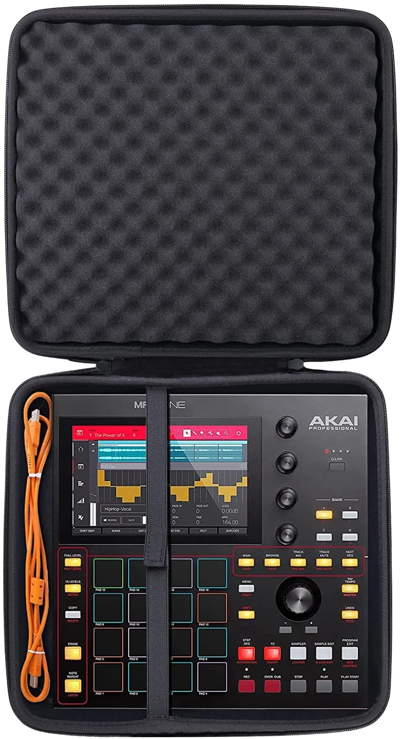 co2CREA Hard Protective Case for Akai Professional MPC One/MPC One+ Standalone Drum Machine, Black case only