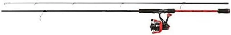 Abu Garcia Max X Spinning Combo, Fishing Rod and Reel Combo, Spinning Combos, Predator Fishing,Pike/Perch/Zander/Trout, Unisex, Black / Red, 1.83m | 2-12g