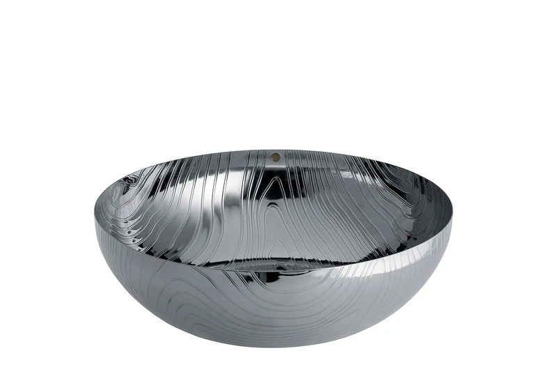 Alessi Bowl in 18/10 stainless steel with relief decoration