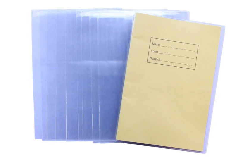 Bright Ideas A4 215 x 308mm (Box of 100) Clear Thicker and Extra Strong and Sturdy PVC Plastic Slip-On Book Cover Jackets. Easy to Clean Plastic and Wipeable Made to Protect School Exercise Books